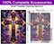 Cross Diamond Art Kit for Adults – DIY 5D Religion Diamond Painting, Full Drill Paint by Diamonds, Christ Wall Art Decor, 12x16 Inch
